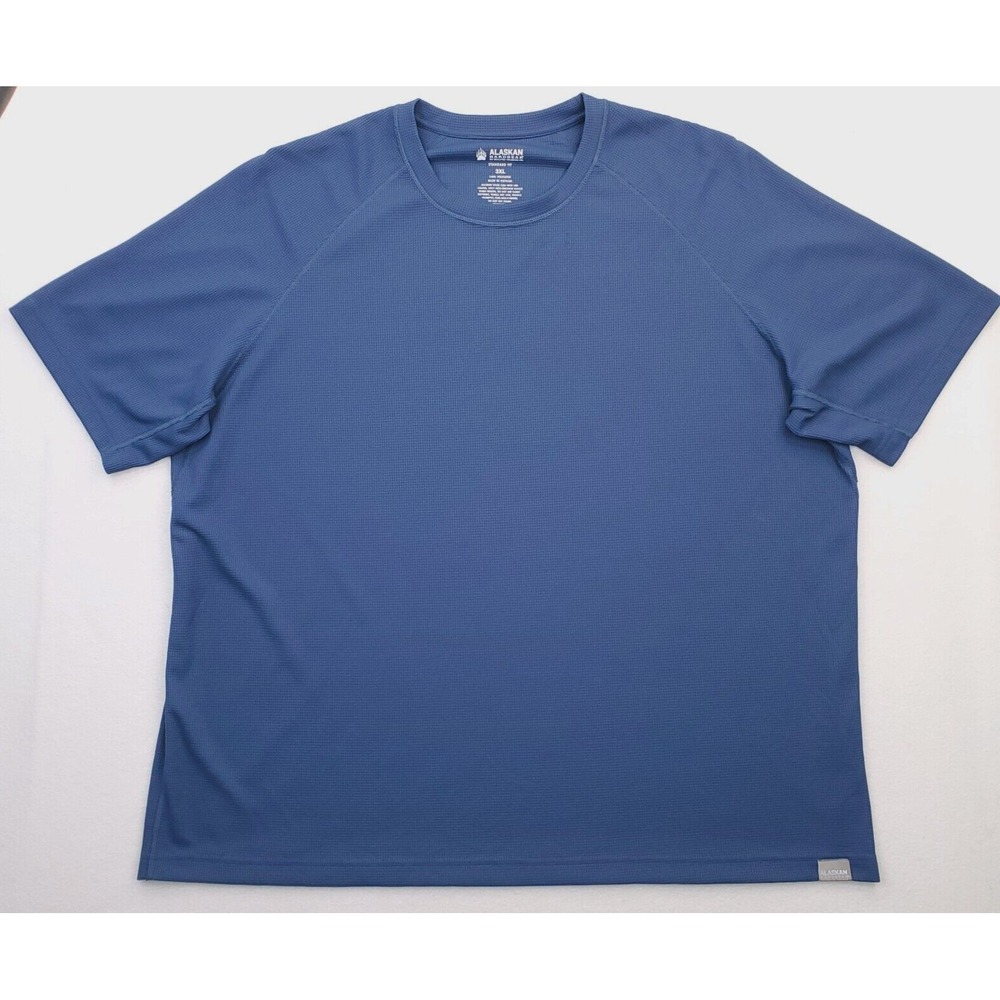 Duluth Trading Shirt Mens 3XL Blue Alaskan Hardgear Thermal Waffle Knit Standard